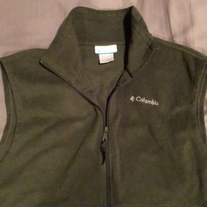 Men’s L Columbia Green Fleece Full Zip Vest